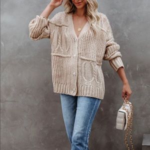 NWT EMORY PARK RELAXED BUTTON FRONT KNIT CARDIGAN